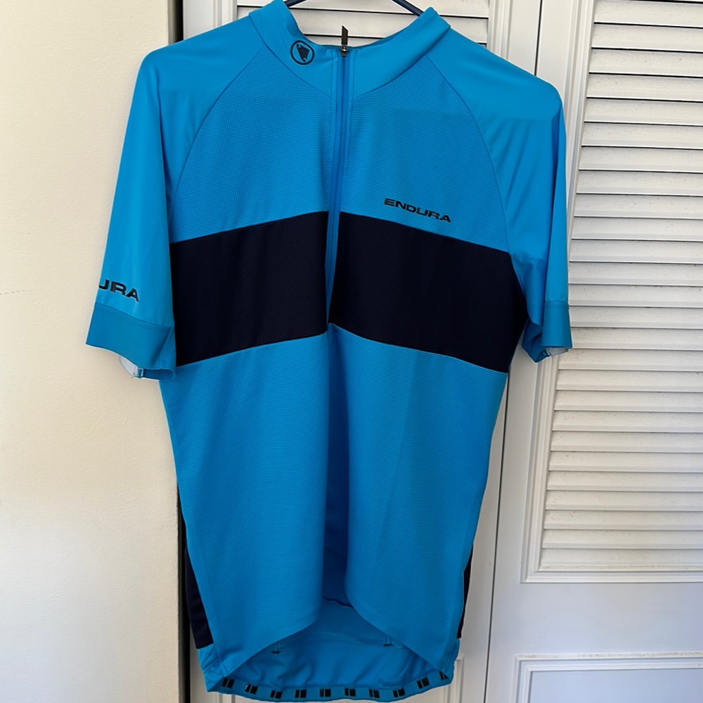 Endura FS260-Pro Short Sleeve Cycling Jersey II Sz XL HiViz Blue